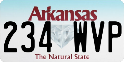 AR license plate 234WVP