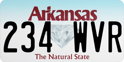 AR license plate 234WVR