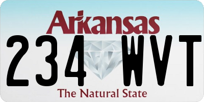AR license plate 234WVT