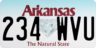 AR license plate 234WVU