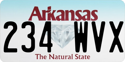 AR license plate 234WVX