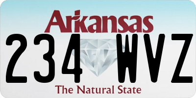 AR license plate 234WVZ