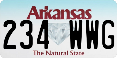 AR license plate 234WWG