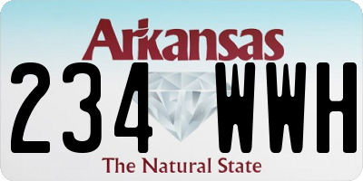 AR license plate 234WWH