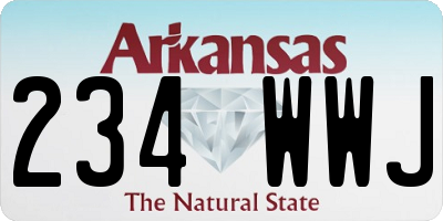 AR license plate 234WWJ