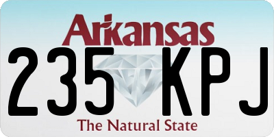 AR license plate 235KPJ