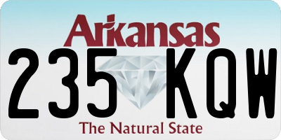 AR license plate 235KQW