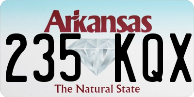 AR license plate 235KQX