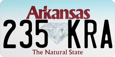 AR license plate 235KRA