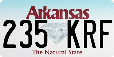 AR license plate 235KRF