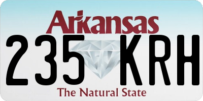 AR license plate 235KRH