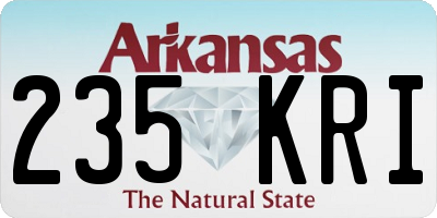 AR license plate 235KRI