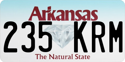 AR license plate 235KRM