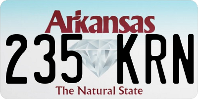 AR license plate 235KRN