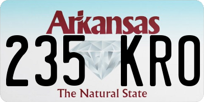 AR license plate 235KRO