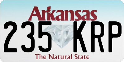 AR license plate 235KRP