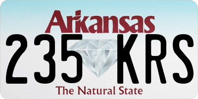 AR license plate 235KRS