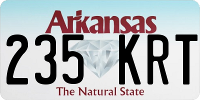 AR license plate 235KRT