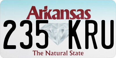 AR license plate 235KRU