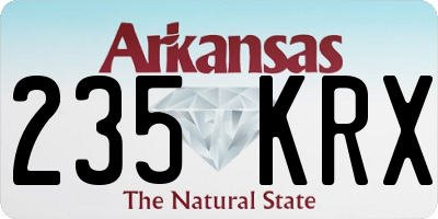 AR license plate 235KRX