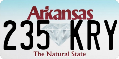 AR license plate 235KRY
