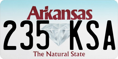 AR license plate 235KSA