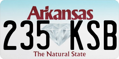 AR license plate 235KSB