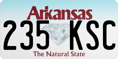 AR license plate 235KSC