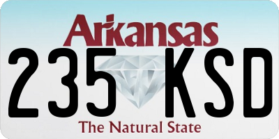AR license plate 235KSD
