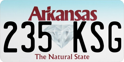 AR license plate 235KSG