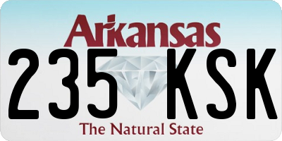 AR license plate 235KSK