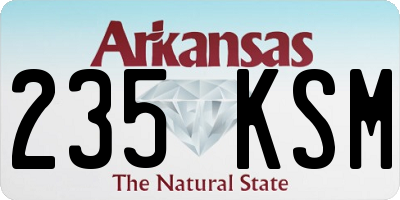 AR license plate 235KSM