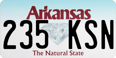 AR license plate 235KSN