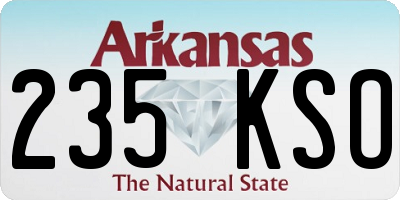 AR license plate 235KSO