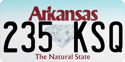 AR license plate 235KSQ