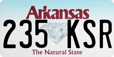 AR license plate 235KSR