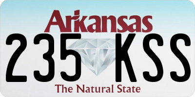 AR license plate 235KSS