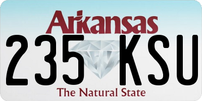 AR license plate 235KSU