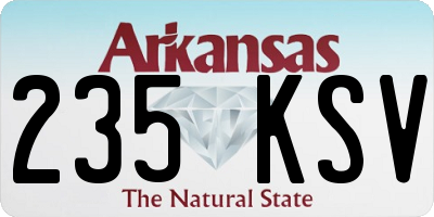 AR license plate 235KSV