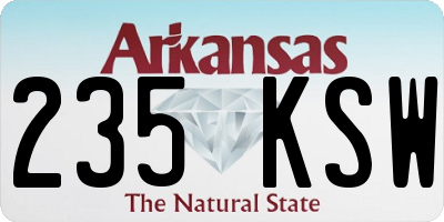 AR license plate 235KSW