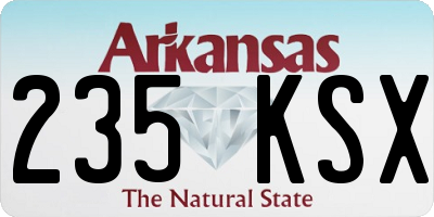 AR license plate 235KSX