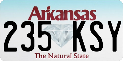 AR license plate 235KSY