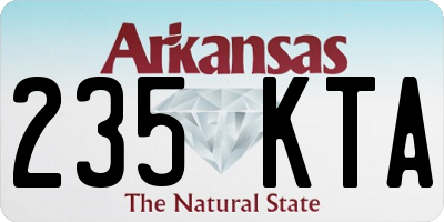 AR license plate 235KTA