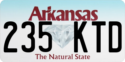 AR license plate 235KTD