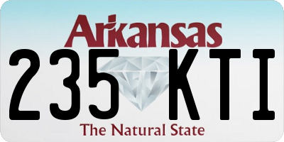 AR license plate 235KTI
