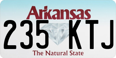 AR license plate 235KTJ