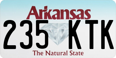 AR license plate 235KTK