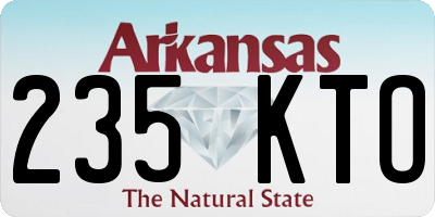 AR license plate 235KTO