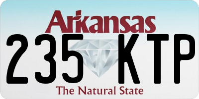 AR license plate 235KTP
