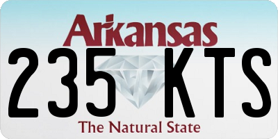 AR license plate 235KTS